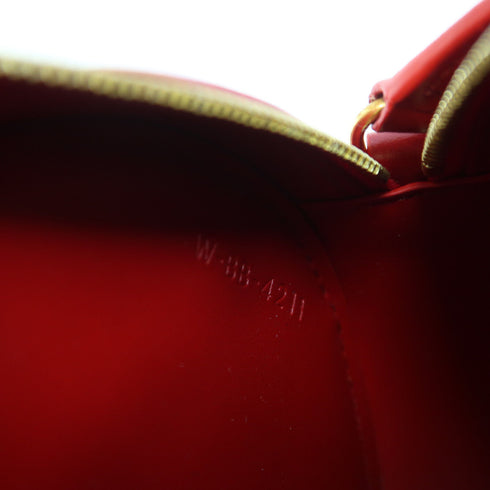 CELINE GHW Crossbody Oval Triomphe Shoulder Bag Calfskin Leather W-BB-4211Red