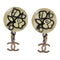CHANEL CC Earrings PVC/Metal Black/White