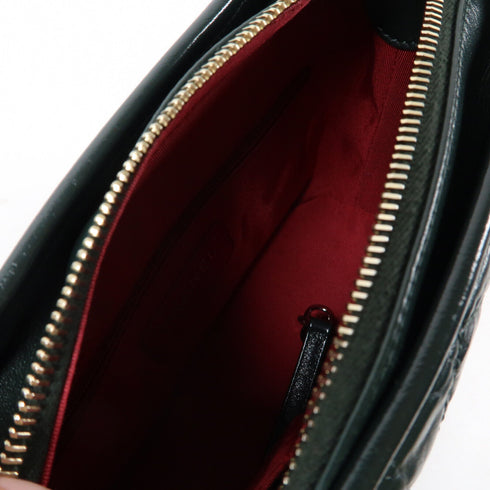 CHANEL Quilted CC GHW SHW Gabrielle Small Chain Shoulder Bag Calfskin Green