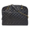 CHANEL Quilted CC GHW Chain Shoulder Bag Calfskin Leather Black v1