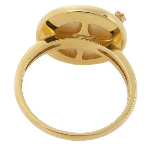 TASAKI Pearl Diamond Ring 18K Yellow Gold US#6.25