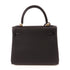HERMES GHW Kelly 25 2 Way Bag Togo Leather Black