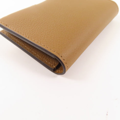 HERMES PHW Porte-Cartes RMS Card Holder Evercolor Leather Alezan