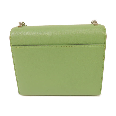 HERMES PHW Verrou Mini Chain Shoulder Bag Chevre Leather Vert Criquet Green