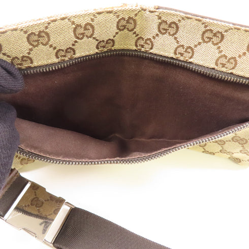 GUCCI GG SHW Waist Bag 28566 Canvas Brown