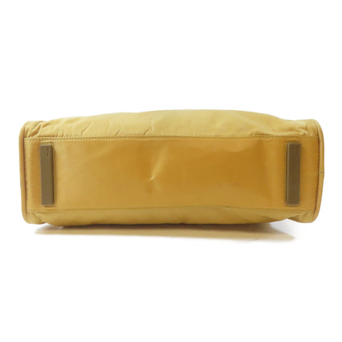 PRADA GHW Shoulder Handbag Nylon Gold Yellow