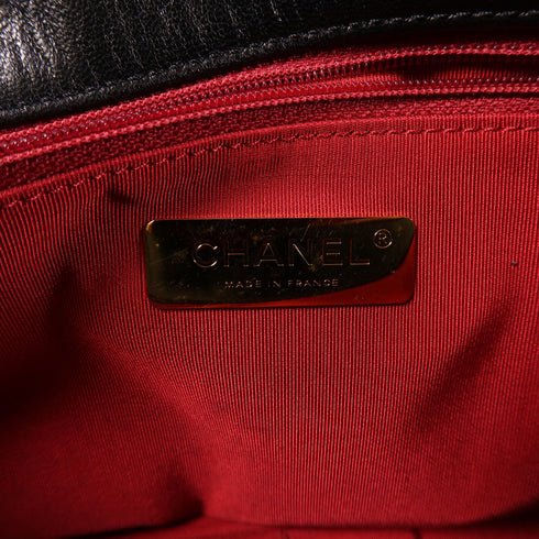 CHANEL CC Chanel 19 2 Way Chain Shoulder Bag AS1161 Calfskin Leather Black