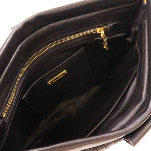 Miu Miu GHW 2 Way Shoulder Clutch Bag 5BF390 Lambskin Leather Black