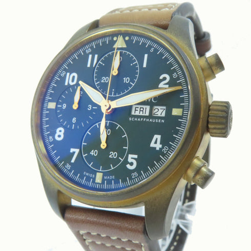 IWC Pilot Spitfire Chronograph Automatic Watch IW387902 Bronze Green