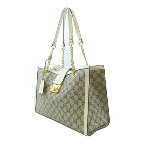 GUCCI GG GHW Shoulder Handbag 479197 PVC Coated Canvas Brown