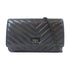 CHANEL Herringbone CC 2.55 WOC Wallet On Chain Shoulder Bag Calfskin Black