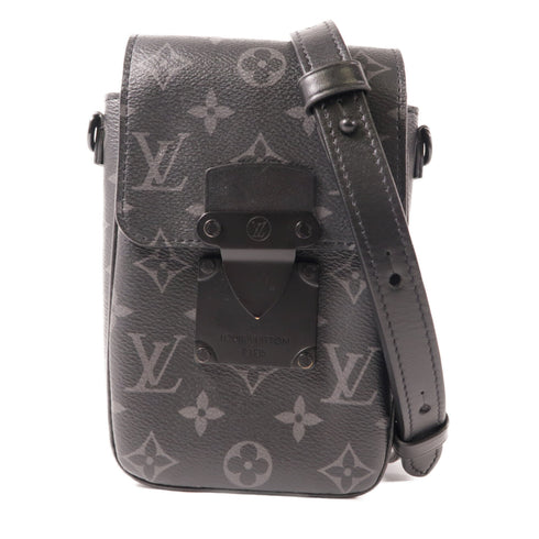 LOUIS VUITTON LV S-Lock Vertical Shoulder Bag Monogram Eclipse Black