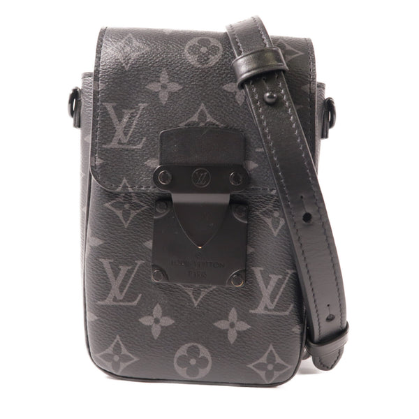 LOUIS VUITTON LV S-Lock Vertical Shoulder Bag Monogram Eclipse Black