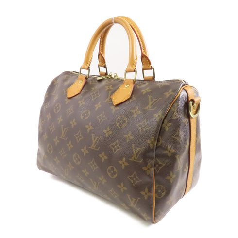LOUIS VUITTON LV GHW Speedy 30 Bandouliere Handbag Boston M40391 Monogram Brown