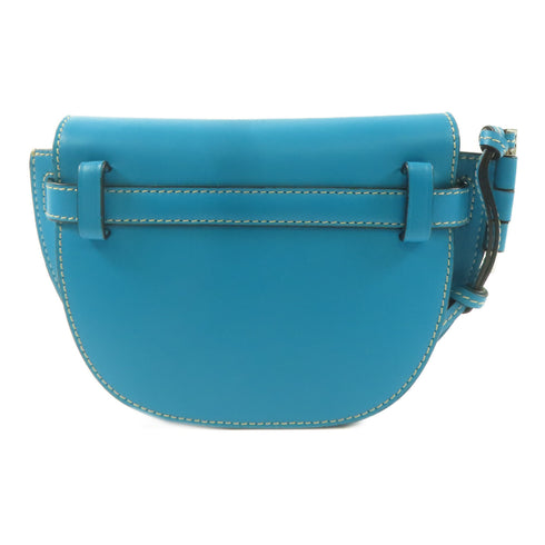 LOEWE SHW Gate Bumbag Waist Body Bag Calfskin Leather Blue