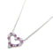 TIFFANY&CO Sentimental Heart Pink Sapphire Diamond Necklace PT950 Platinum v1