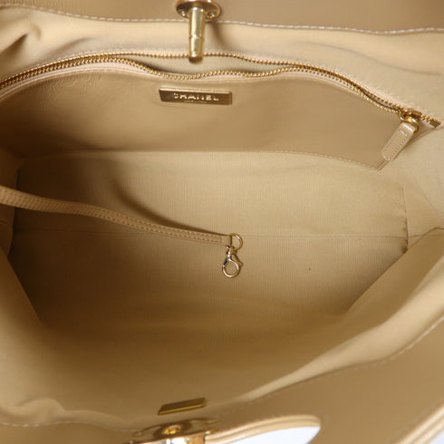 CHANEL Quilted CC GHW C31 Shopping Bag 2 Way Bag AS4854B Lambskin Light Brown