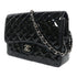 CHANEL CC SHW Large Classic Chain Shoulder Bag Patent Leather Black v1