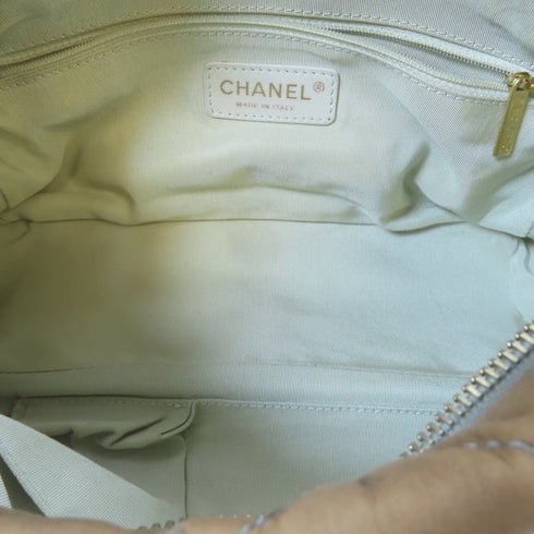 Chanel CC GHW Shoulder Handbag Leather Brown