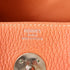 HERMES PHW Lindy 26 2 Way Bag Clemence Leather Pink Orange