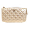CHANEL Quilted CC GHW Pouch Lambskin Leather A69259 Gold
