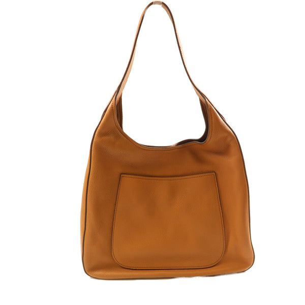 PRADA GHW Shoulder Bag Calfskin Leather 1BC013 Brown