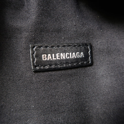 BALENCIAGA SHW Waist Bag Calfskin Leather Black