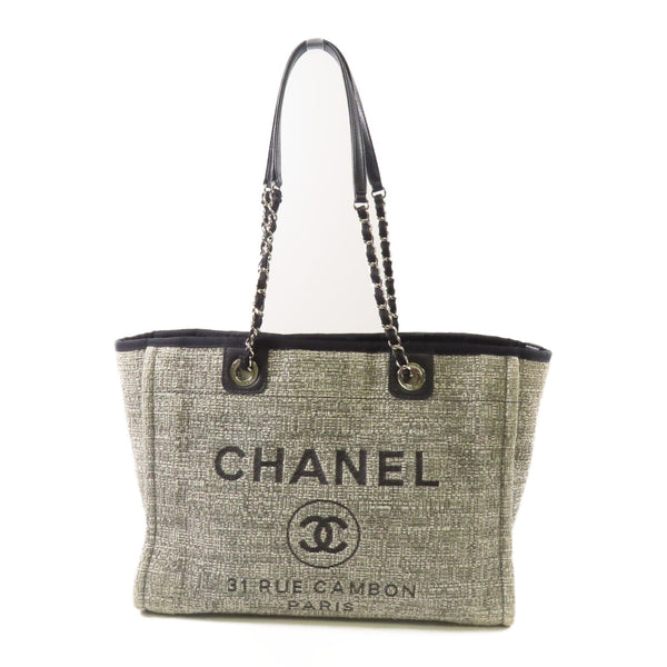 CHANEL CC SHW Deauville Shoulder Bag Canvas
