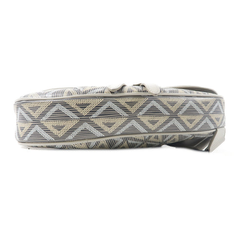 Christian Dior CD SHW Men Saddle Bag Shoulder Bag Coated Canvas Grey