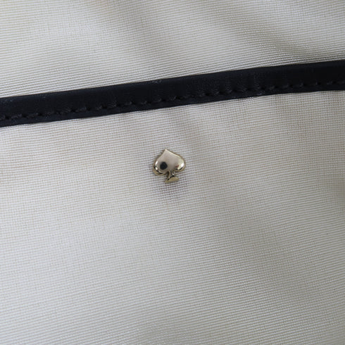 Kate Spade GHW Shoulder Tote Bag Calfskin Leather Black