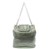 CHANEL CC GHW SHW 2.55 Chain Shoulder Tote Bag Calfskin Leather Green