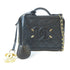 CHANEL Quilted CC GHW Vanity Case 2 Way Chain Shoulder Bag Caviar Leather Black