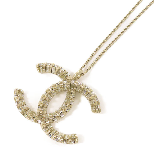 CHANEL CC Necklace Metal White/Gold
