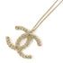 CHANEL CC Necklace Metal White/Gold