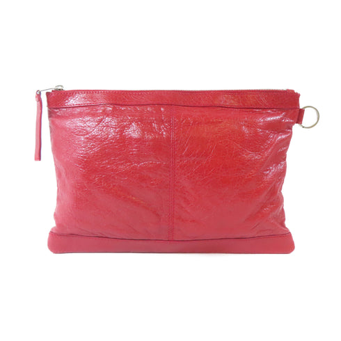 BALENCIAGA SHW Clutch 273022 Lambskin Leather Red