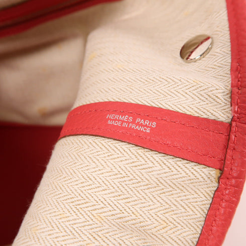 HERMES PHW GardenParty PM Hand Bag/Tote Bag Negonda Leather Tosca