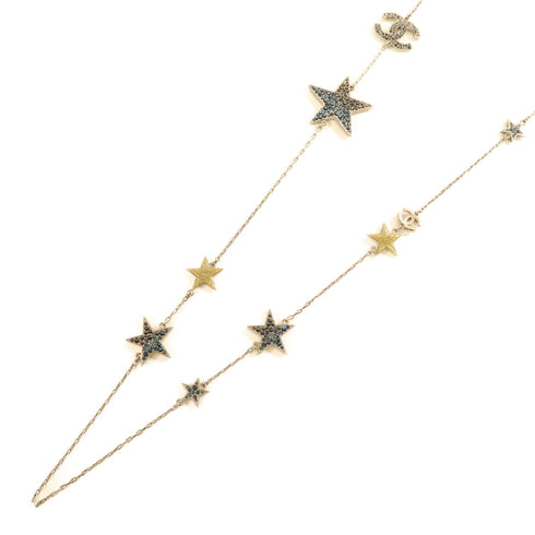 CHANEL CC Necklace Metal Silver v1