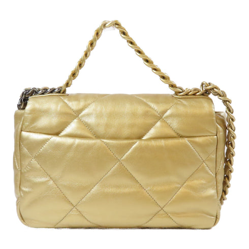 CHANEL CC GHW 19 Chain Bag Shoulder Bag AS1160 Lambskin Leather Gold Color