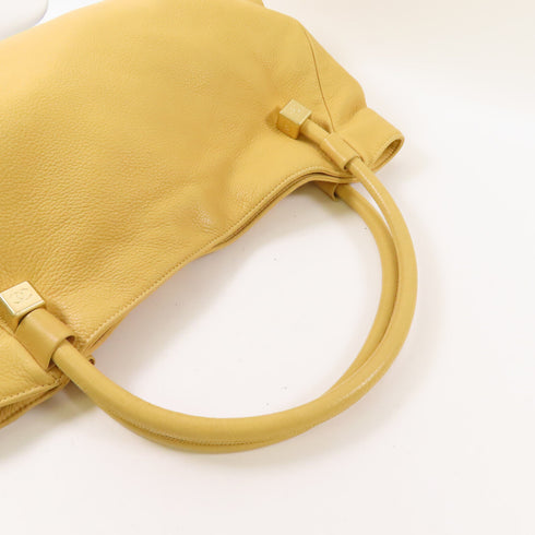 CHANEL CC GHW Shoulder Bag Calfskin Leather Beige