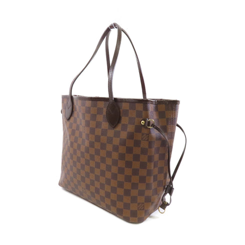 LOUIS VUITTON LV GHW Neverfull MM Shoulder Tote Bag N41358 Damier Brown v1