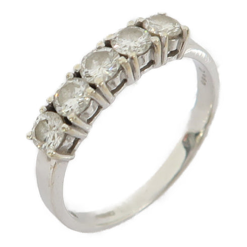 Fine Jewelry 0.60ct Diamond Ring 2.3g 18K White Gold US#6.5