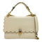FENDI GHW Chain Shoulder Bag 2 Way Bag Handbag 8BT283 Calfskin Leather Beige