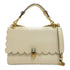 FENDI GHW Chain Shoulder Bag 2 Way Bag Handbag 8BT283 Calfskin Leather Beige