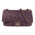 CHANEL CC Chain Shoulder Bag Calfskin Leather Purple