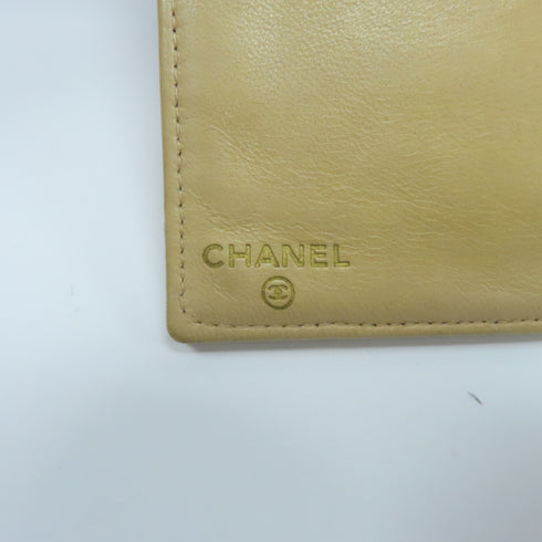 CHANEL CC GHW Long Wallet Caviar Leather Beige