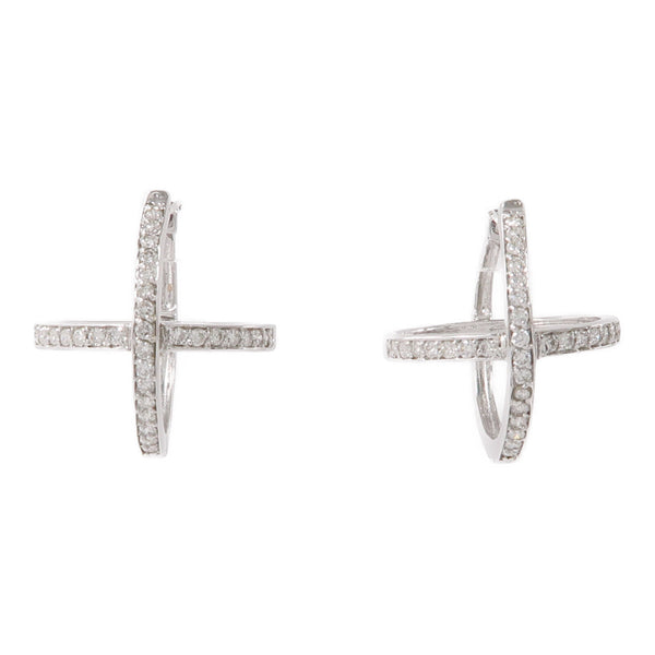 JEWELRY 0.20ct Diamond Earrings 18K White Gold