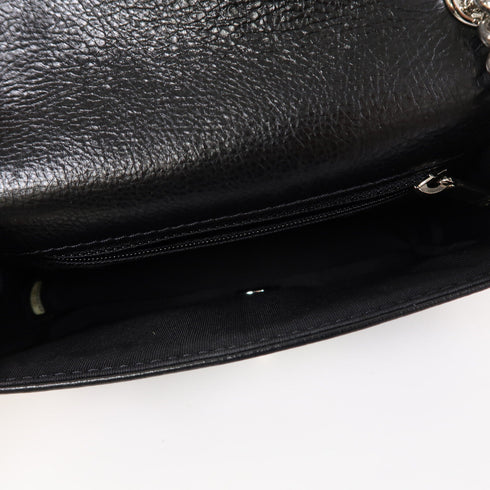 CHANEL CC SHW Chain Shoulder Bag Calfskin Leather Black v12