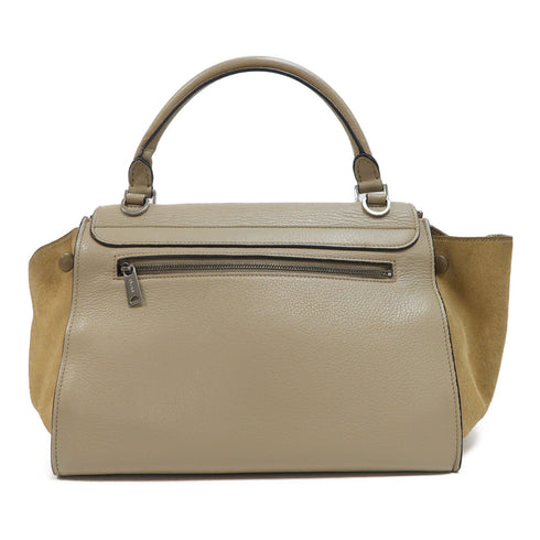 CELINE SHW Trapeze 2 Way Bag 174683MDB Calfskin Leather Beige