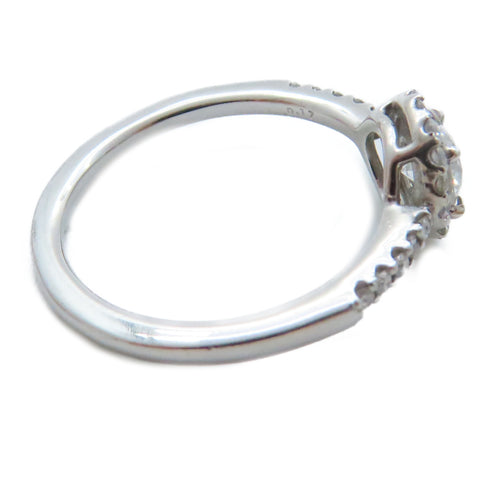 JEWELRY Diamond Ring 0.307/0.17ct 3.0g PT900 Platinum US#4.5 Silver