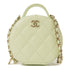 CHANEL CC GHW Mini Round Vanity 2 Way Shoulder Bag Green AP2502